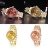 Rhinestone Three Women Eyes Steel Band Quartz Watch Decoratives Delicate Thin