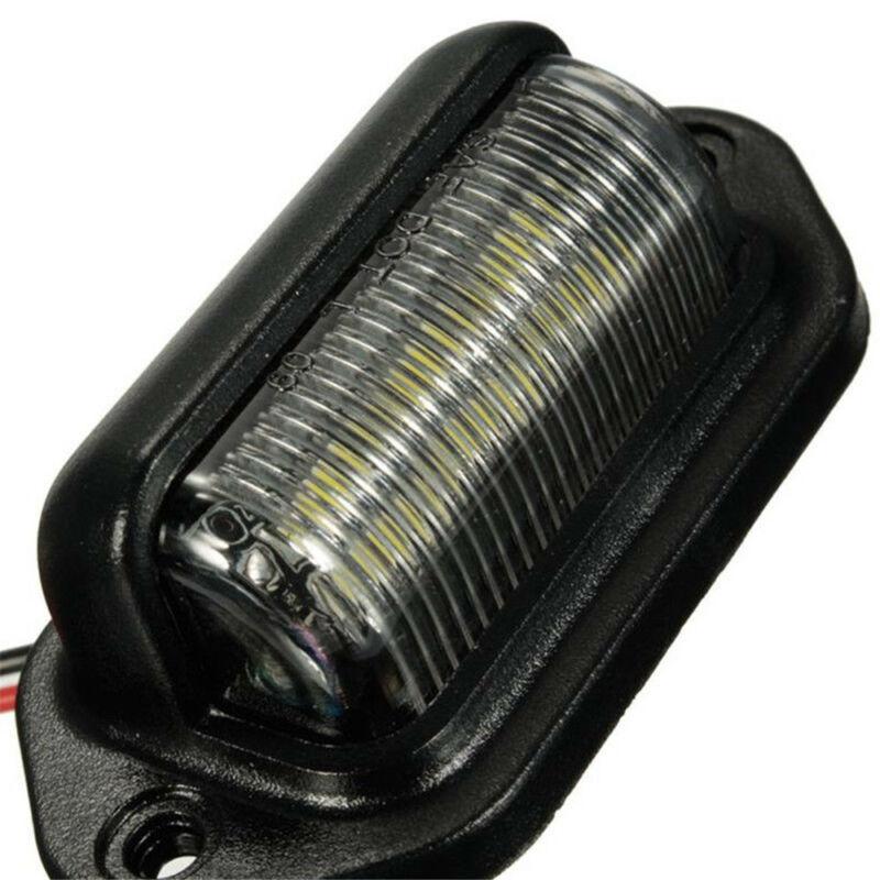 Truck License Plate Lights Trailer Lamps 6-LED Bulb Accessories Parts 12V