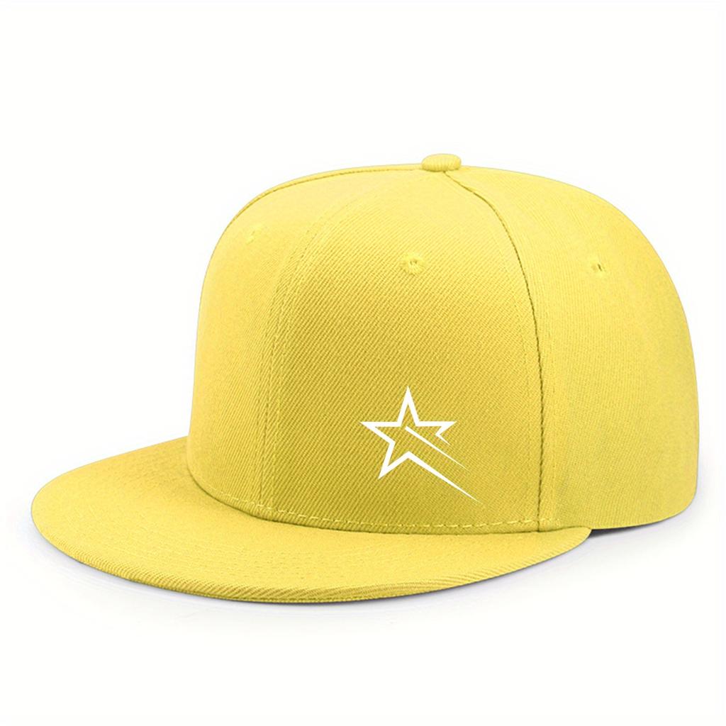 Unisex Urban Style Adjustable Fit 1pc Baseball Cap - 100% Polyester Flat Brim Hat for All Seasons with Sun Protection