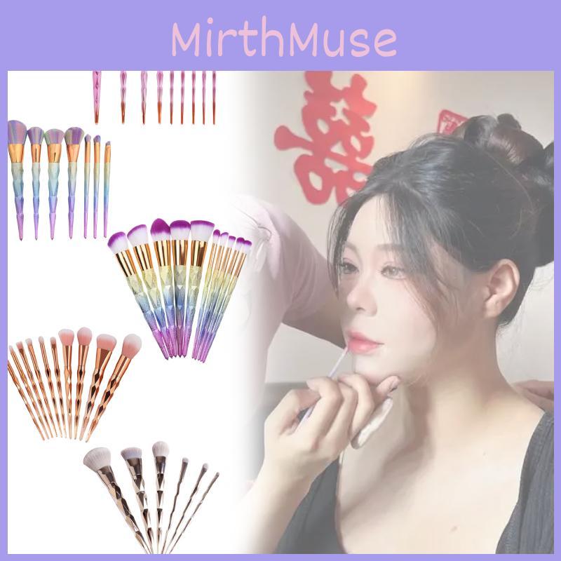 Piece Girl 10 Makeup Brush Set Gradient Finish Durable Plastic Handles Supplies