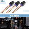 X AUTOHAUX Relay Socket Car Relay JD2912 4 Pole 40A DC24V Car Wire Bundle Switch Power Universal Waterproof 3 Pack