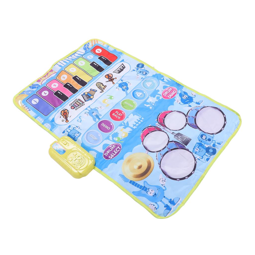 2 in 1 Baby Piano and   Mat 13 Keys 5 Music Instruments Sounds Interactive Game Baby Musical Mat for Toddler