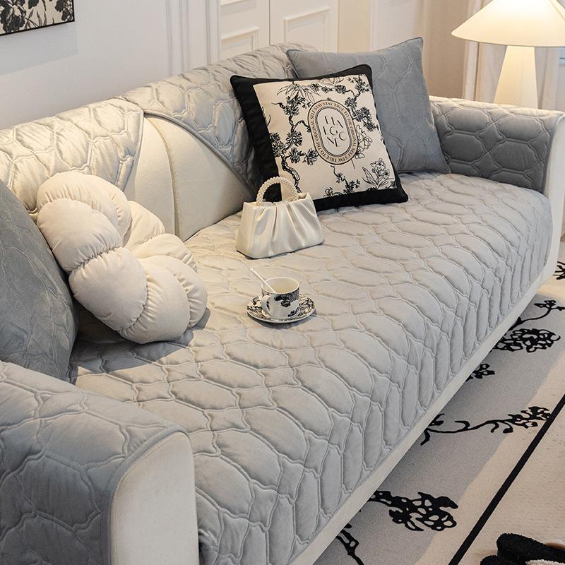 Nordic Crystal Velvet Sofa Cushion Four Seasons Universal New Sofa Cushion Cream Feeling Non-Slip Sofa Cover Cover Towel