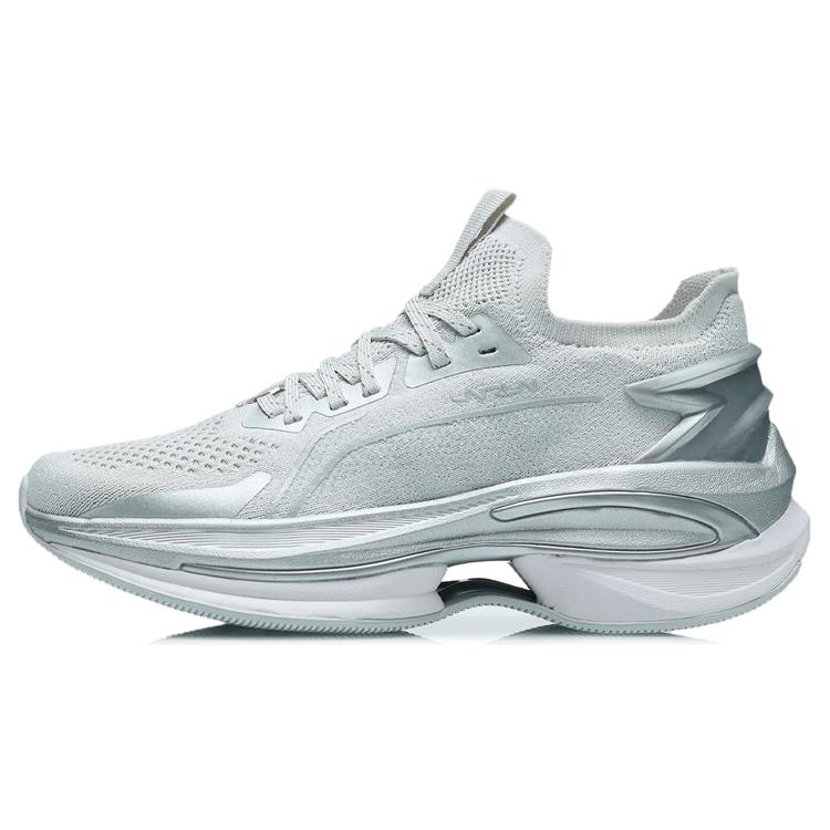 New LiNing WuShi 5S 1.0 Cushioning, Slip Resistant, And Abrasion Resistant Low Top Running Shoes Women's Silver Gray ARHR210-7