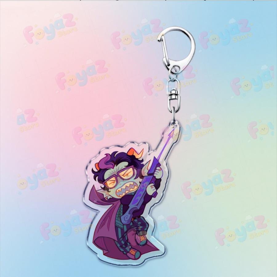 Cartoon Homestuck Keychain Accessories Bag Charms Dave Strider John Egbert Karkat Gamer Keyrings Jewelry Fans Freinds Gift