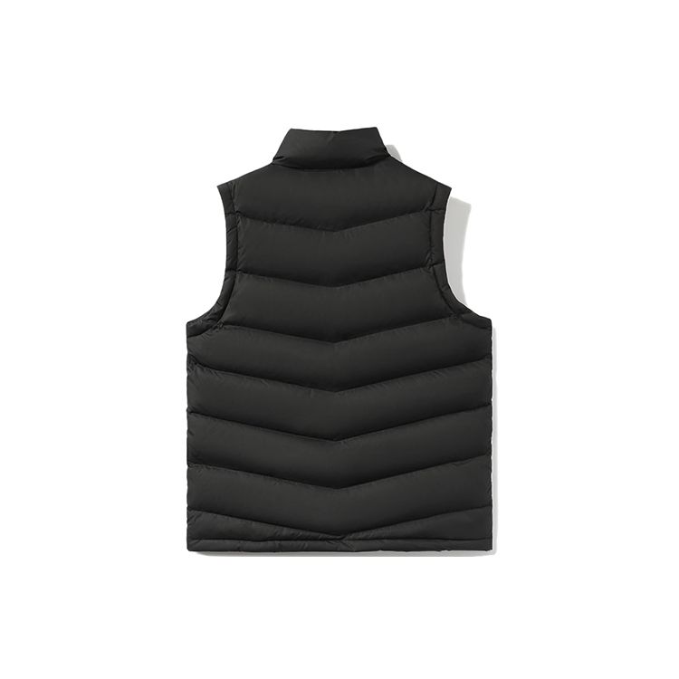 Li Ning Sports Fashion Series Warm Logo Stand Collar Down Vest Men Vest Black AMRR063-5
