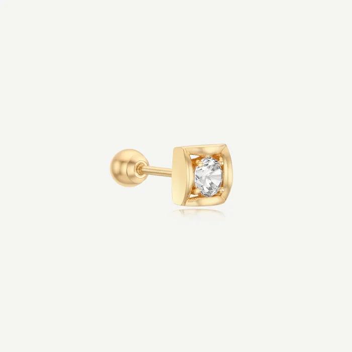 14k Square Cushion Piercing (single)