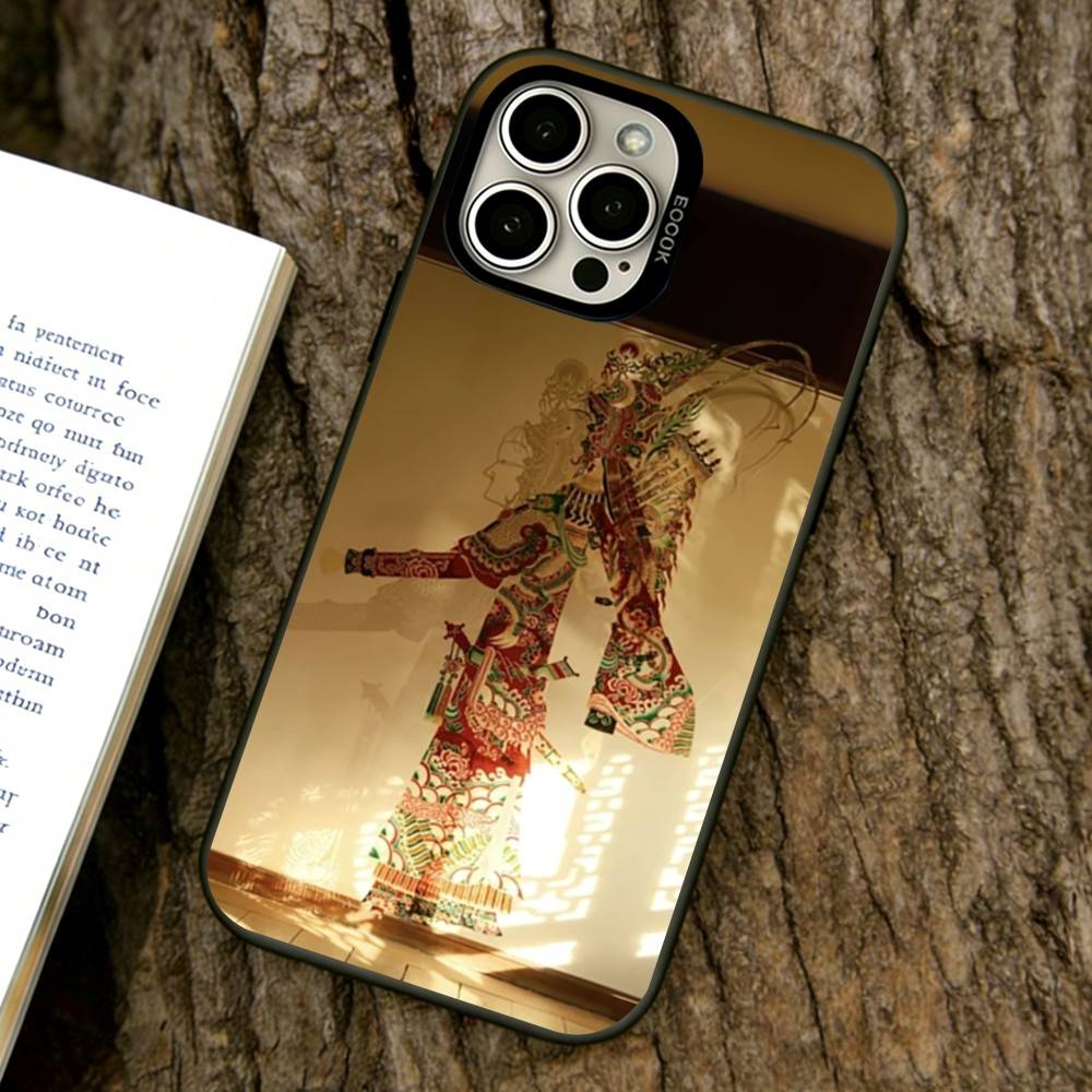 

Chinese Shadow Puppetry Phone Case For iPhone 17,16,15,14,13,12,11 Plus,Pro Max,XS,Colorful Silver Phone case Funda Cover iPhone16ProMax