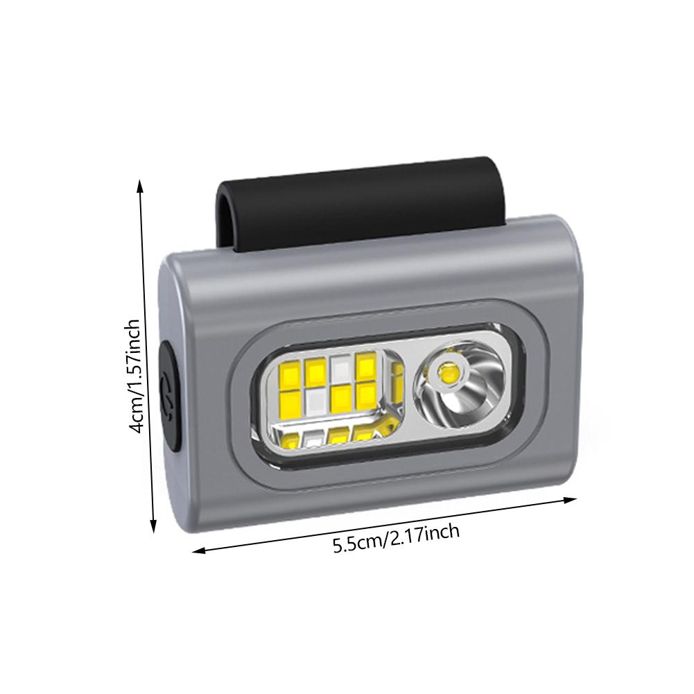 1Pc High Brightness COB LED Headlight Camping Visibility Jogging LED Light Safety Magnet Clip on Running Light Outdoor Sport