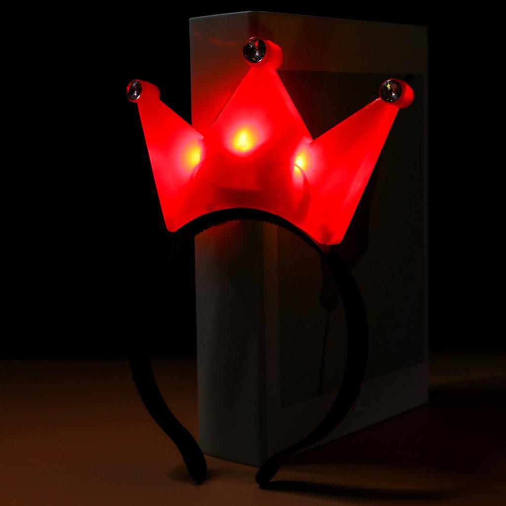 Glowing Crown Headband New Year Eve Party Headbands Flashing Headhoop Christmas Party Headdress New Year Hair Decoration