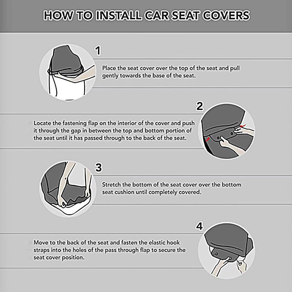Bulopur Grey Leopard Print Auto Seat Cover for Men Women, Car Front Seats Accessories Interior Decor 2 Pcs Suit All Seasons Use