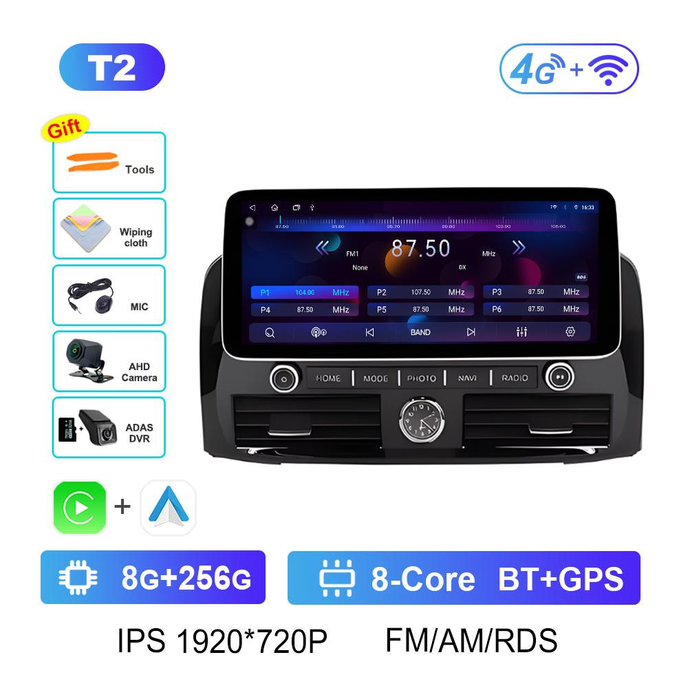 Android Auto Wireless Carplay for Toyota Prado 2004 2005 2006 2007 - 2009 DSP Stereo Cooling Fan Autoradio Touch Screen No 2 Din