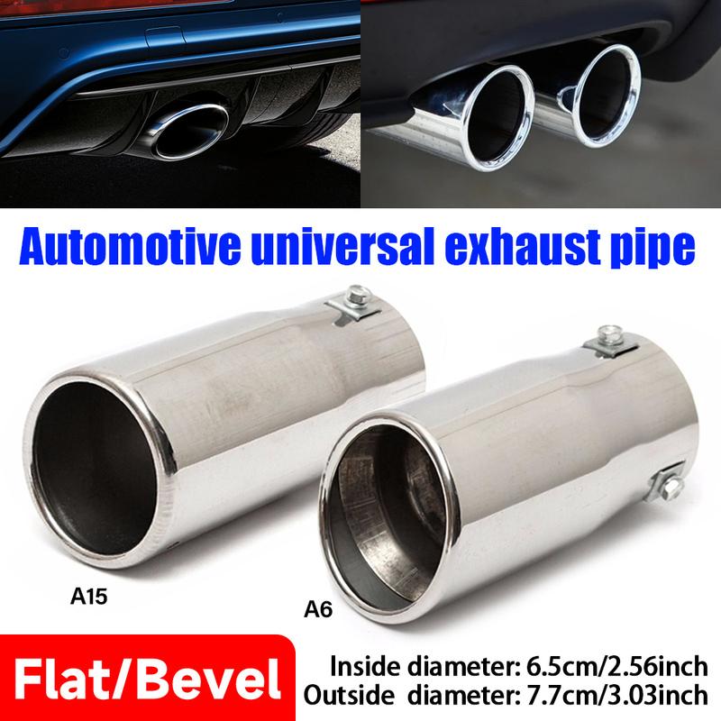 Punta Universale per Tubo di Scarico Auto Silenziatore Acciaio Inox Finitura Tubo di Coda Veicolo Auto Ricambi