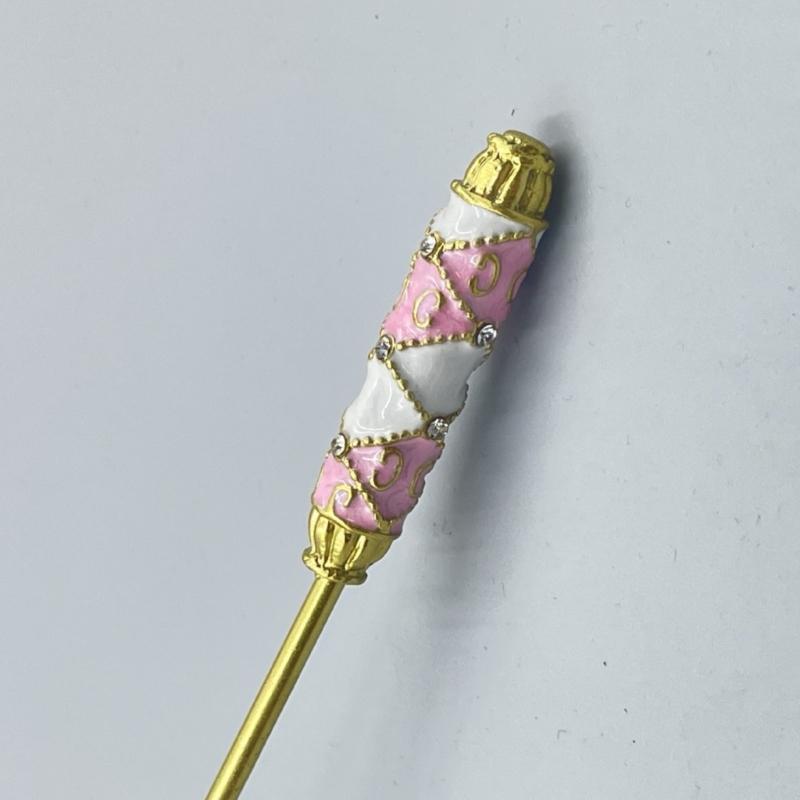 Antique Metal Candle Extinguisher With Decorative Antique Enameled and Long Handle Wick Flame Snuffer For Household Use