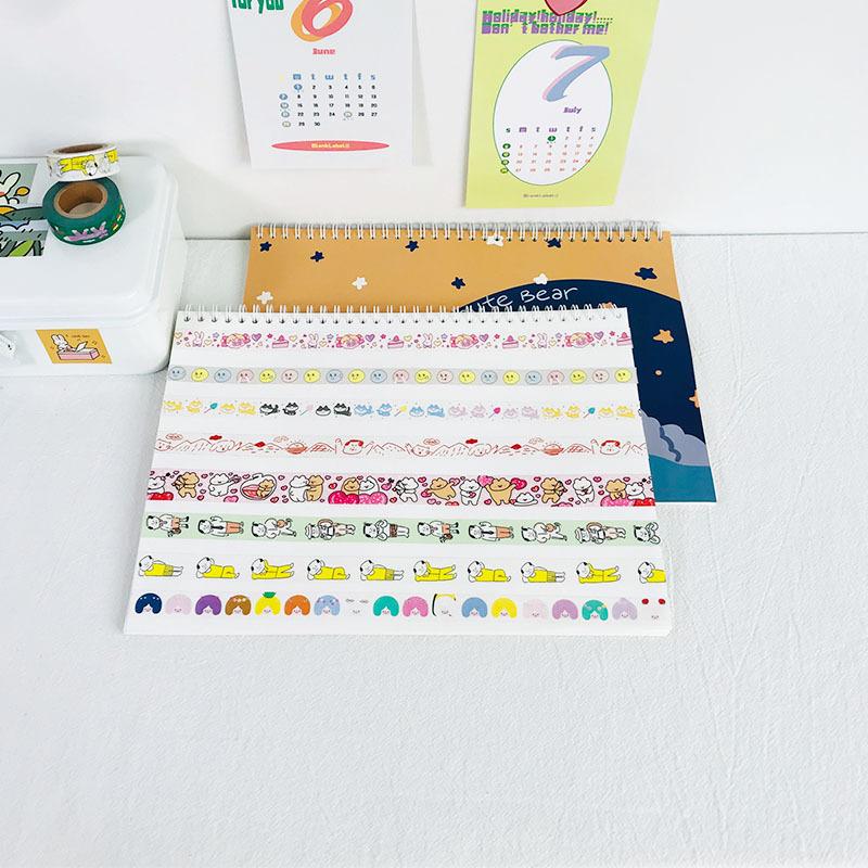 Sticker Collecting Albums Cute Coil Double-sided Realease Paper Book A5 Size Paper Tape Storage Notebook For kids