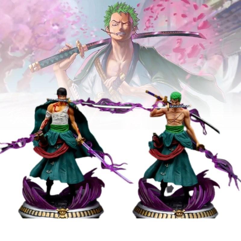 Captivating Anime Model Figurine Stunning Three Sword Style Zoro Desktop Display