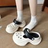 Cute and Sweet Thick-soled Non-slip Bag Head 2025 New Height-increasing Slippers Are Comfortable and Lightweight, and Two Wear One-pedal Hole Shoes.