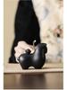 Exquisite Dark Horse Yuanbao Tea Pet: Zodiac Wealth-Attracting Tang Horse Ornament