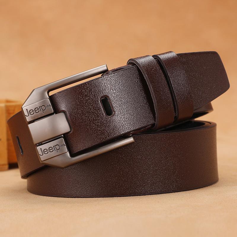 Men's PU Vintage Pin Buckle Leather Belt - Casual & Business Versatile Accessory for Jeans