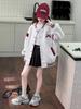 Girls' 2025 Casual Sport Baseball Jacket - Versatile Spring and Autumn Outerwear for Kids