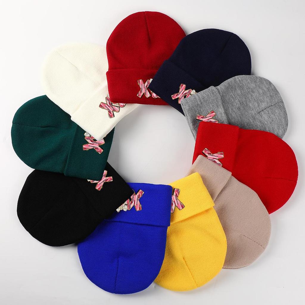 XO Cat Paw Print Print Knit Cap Beanie, Valentine's Day Man Cap Autumn Cuff Headwear Headwear Knitted Hat Beanie