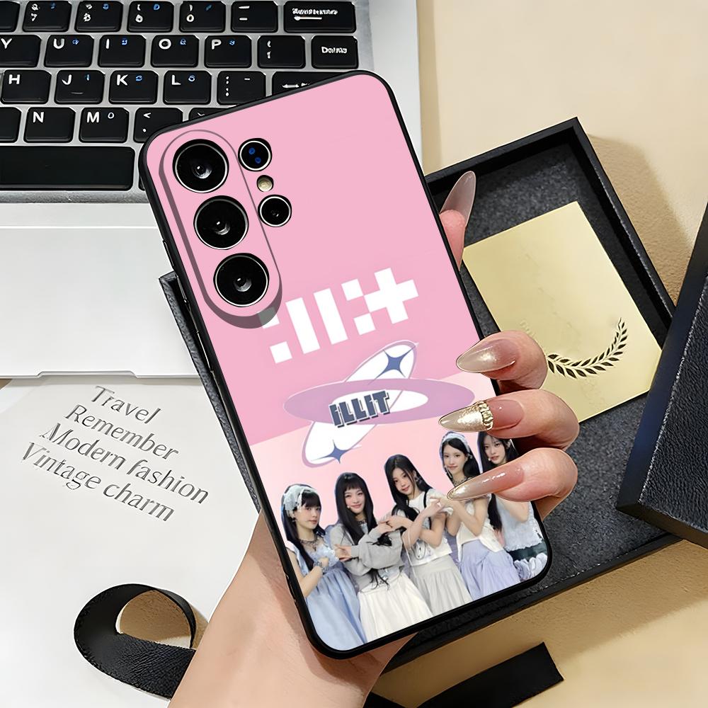 KPOP I-ILLIT Phone Case For Samsung S26 S25 S24 FE S23 S22 S21 Plus S20 Ultra Note20Ultra Black Soft Shell