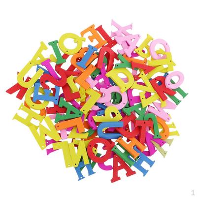 100 stück Kinder Alphabet Holz Knöpfe Dekorative Handgemachte DIY Nähen Handwerk Scrapbooking Karte