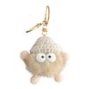 Keychain Imitation Mink Hair Cartoon Doll Charm Key Ring Fade-Resistant Compact Lightweight Backpacks Car Key Holder