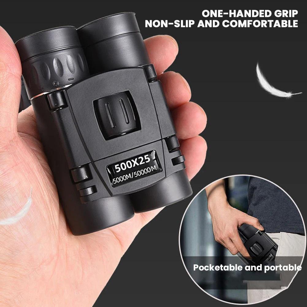 Hd Zoom Folding Binoculars Telescope 50000m Long Distance Vision Portable Micro Telescope High Definition Optical Binoculars For Outdoor Sports Campin