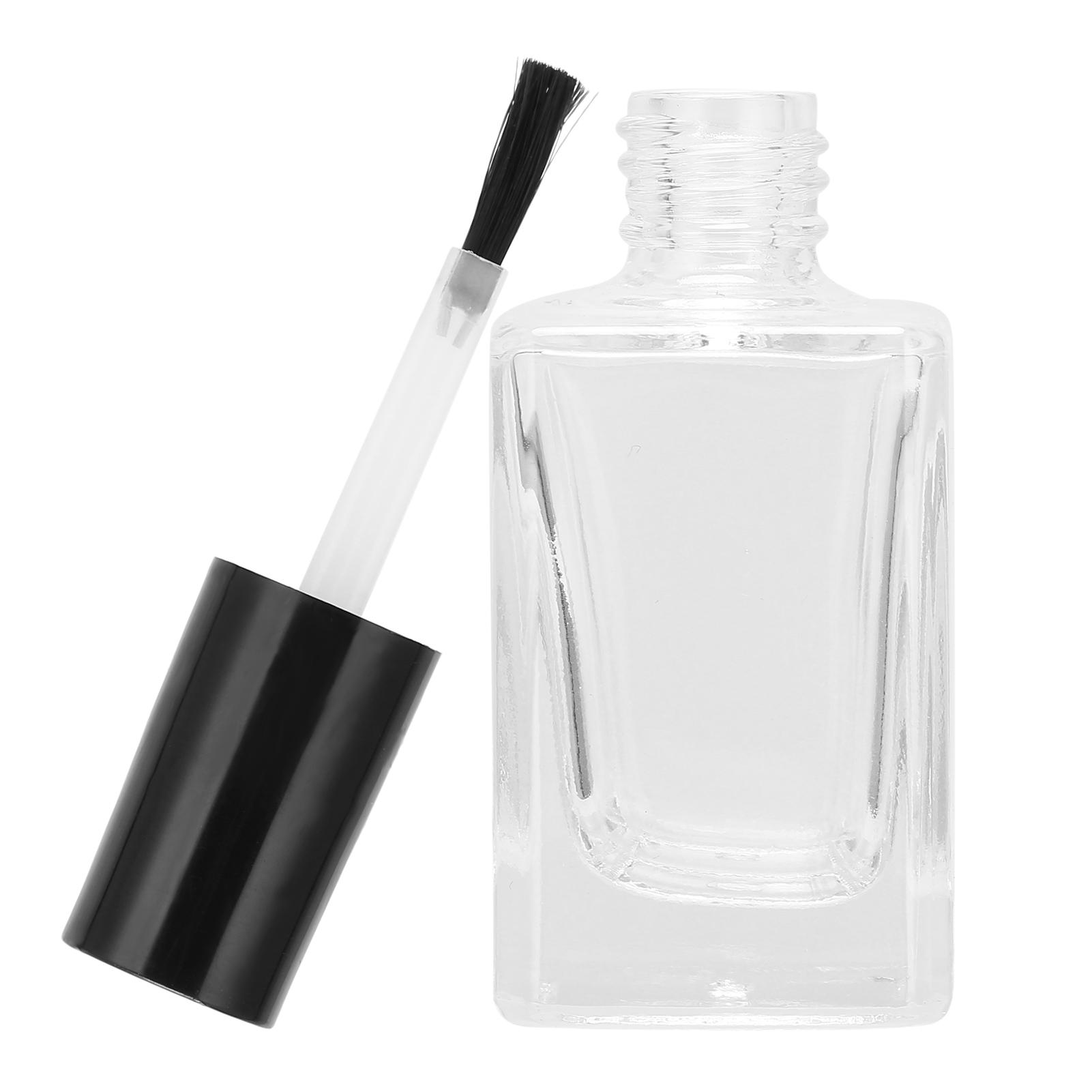 

Transparent Empty Nail Polish Bottle with Cap Brush Clear Nail Polish Container 10ml