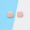Square Enamel Pink Stud Earring for Women Retro Simple Geometric Temperament Cute Jewelry Brincos Gift