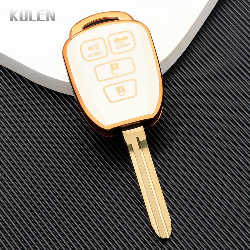 Nowe Etui Pokrowiec Obudowa na Kluczyk Samochodowy TPU Pasuje do Toyota Camry Rav4 Corolla Tacoma Vios Prius C Highlander Zamontowany Uchwyt Ochronny Pilot Akcesoria Samochodowe