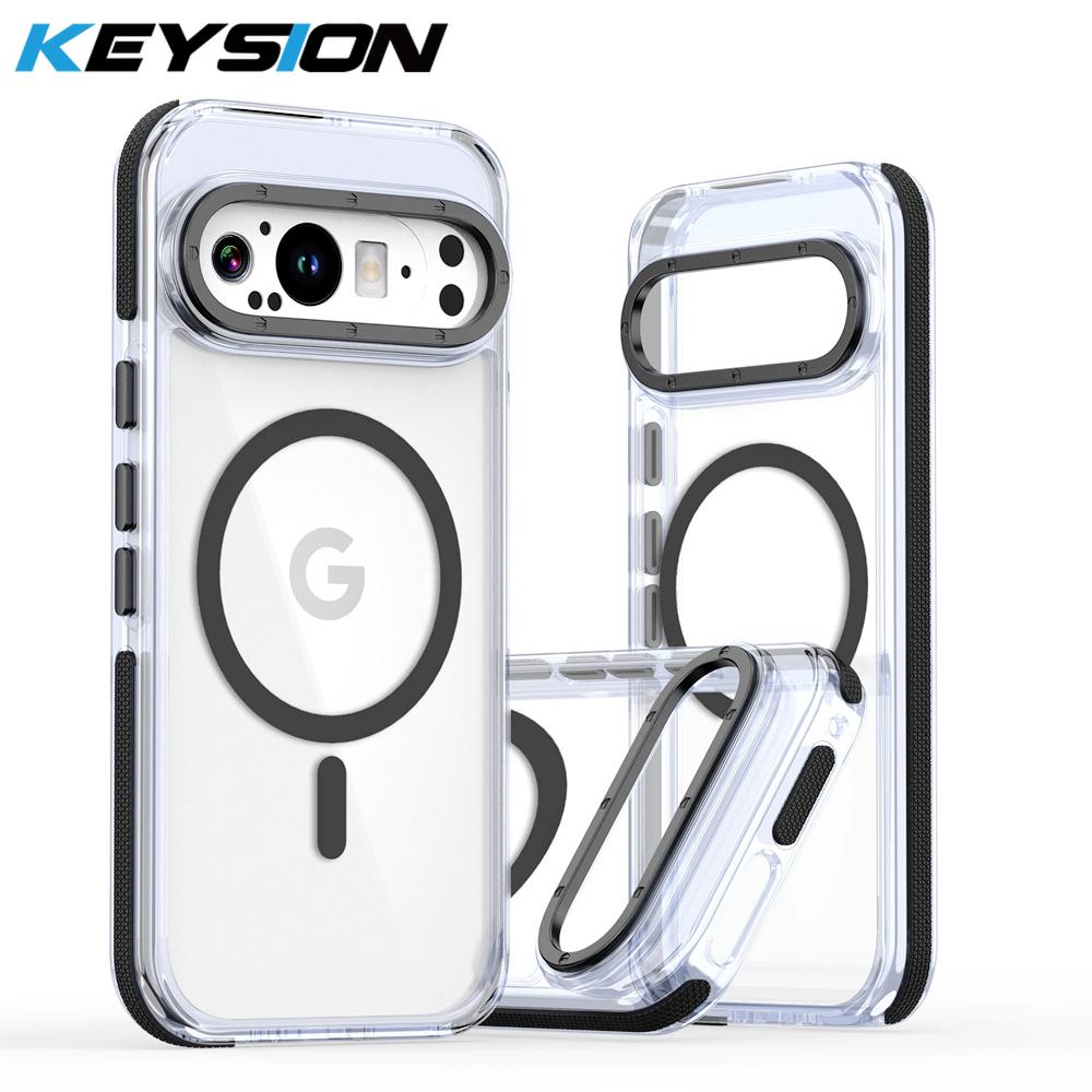 

KEYSION HD Transparent Magnetic Case for MagSafe for Google Pixel 9 10 Pro XL Clear Shockproof Phone Cover for Pixel 10 9 Pro XL for Pixel 10