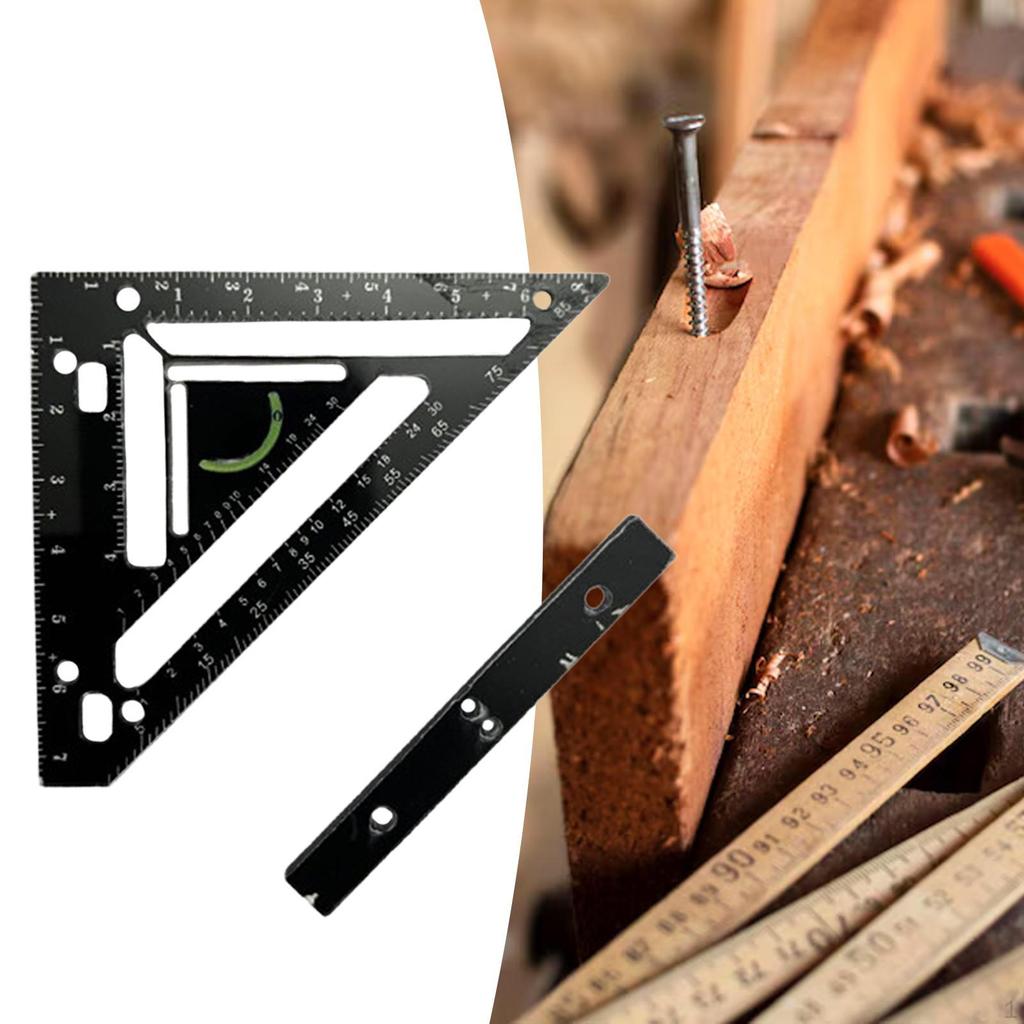 Angle Tool, Carpenter Ruler, with Jig Block Marking Gauge, Wear-Resistant, High Precision,