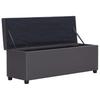 Storage Bench with Compartment 116 cm Grey Faux Leather
