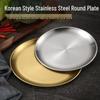 Korean Style 316 Stainless Steel Round Serving Plate