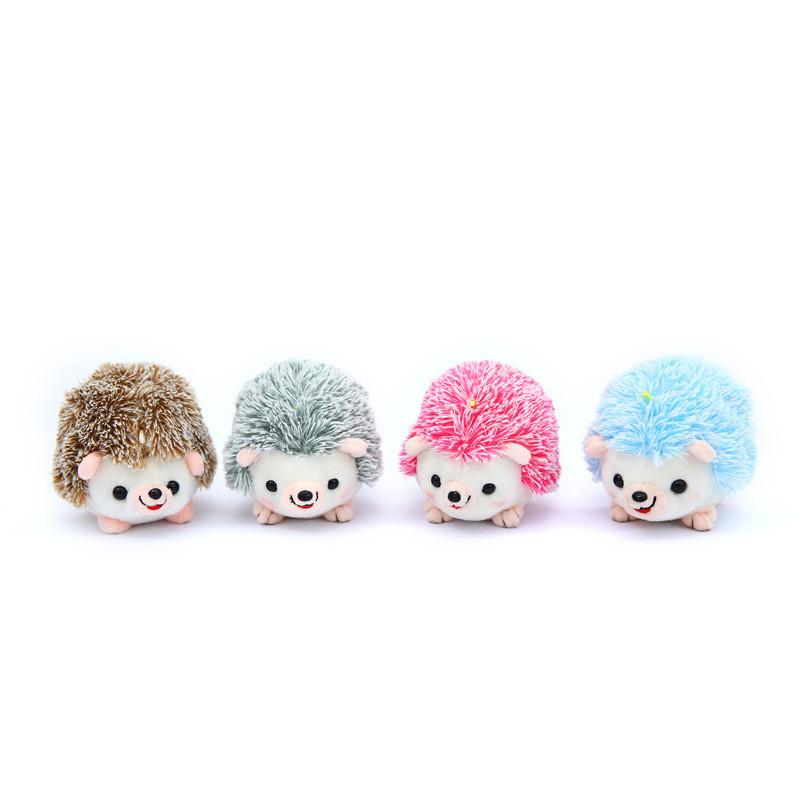 Adorable Hedgehog Plush Toy Soft Stuffed Keychain Doll Cute Small Animal Gift