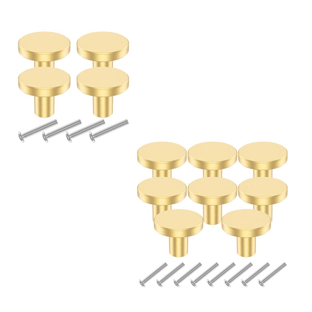 4/8pcs Antique Drawer Closet Knobs Solid Brass Round Shape Pull Handle Home Cupboard Decor Dresser Knob Single Hole Center