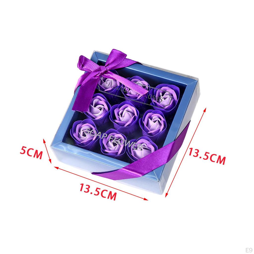 Kunstbloem Rozen Zeep Set in Cadeaubox Jubileum Zachte Aanraking Valentijnsdag voor