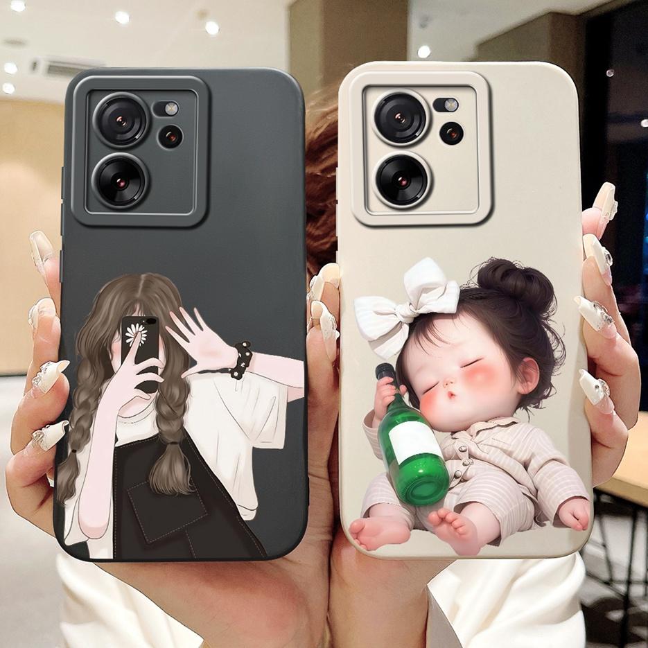 For Xiaomi 13T Pro Case Cool Fashion Machine Painted Cover Soft TPU Matte Phone Case For Xiaomi Mi 13T Pro Mi13T 13TPro 5G Shell