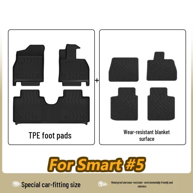 Smart #5 RHD Floor & Trunk Mats - TPE Interior Accessories for Mercedes.