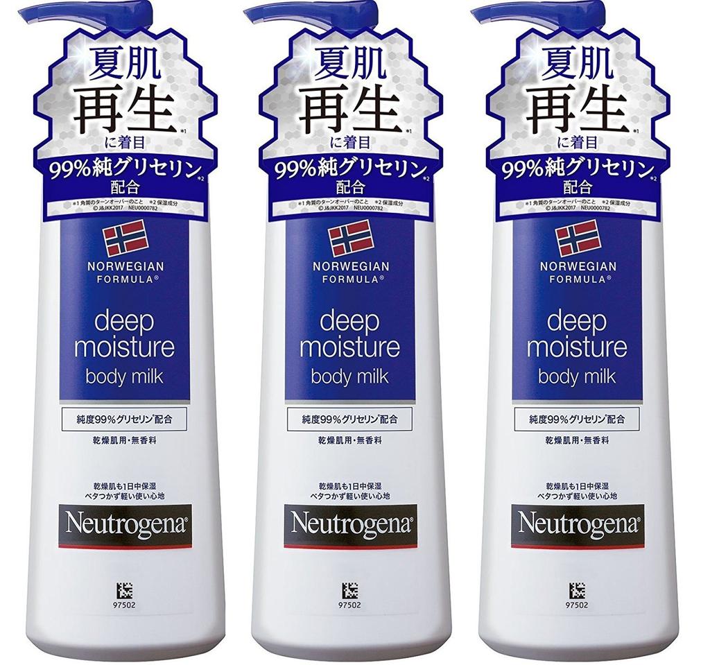Neutrogena Norwegian Formula Deep Moisture Body Milk 250ml X 3 Sets