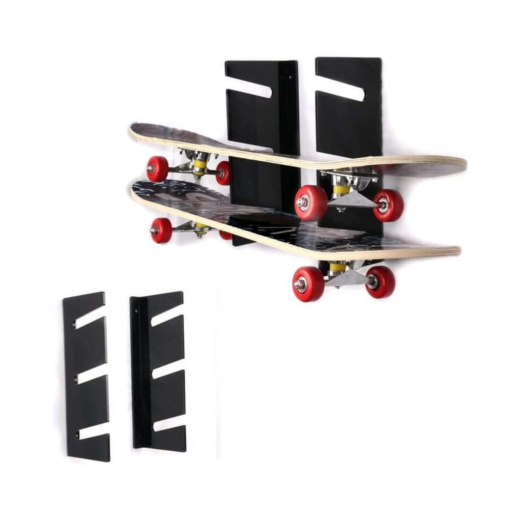 Modern Skateboard Rack Practical Acrylic Skateboard Holder Wall Mount Display Holder Stylish Storage Organizer Shelf