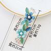 Flower Hairpin Women'S Back Of The Head Zinc Alloy Diamond Paint Hollow Butterfly Spring Clip Autumn And Winter Hairpin Hair Accessories