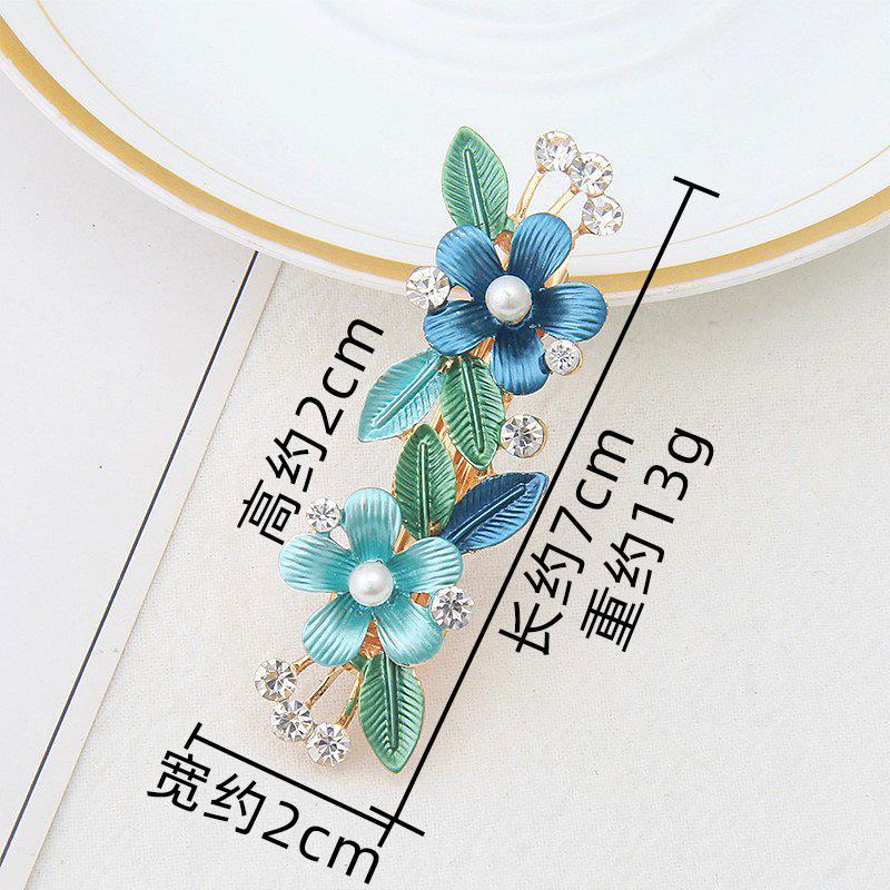 Flower Hairpin Women'S Back Of The Head Zinc Alloy Diamond Paint Hollow Butterfly Spring Clip Autumn And Winter Hairpin Hair Accessories