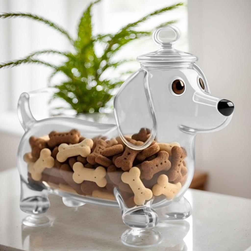Dog Food Snack Jars Airtight Dog Treat Jar For Pets Puppy Snack Cookie Storage Dispenser Fo Snack Meat Strips Biscuits Candy