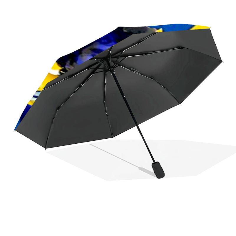 Boca Football Club Printed Automatic Umbrella, 8-Frame for Travel, Camping, Casual Umbrella, Essential Gift for for Family and Friends