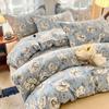 Pastoral Style Ins Style Duvet Set Bedding Set Small Floral. Warm And Thickened  Double-layer Washing Cotton Bed Sheet And Duvet