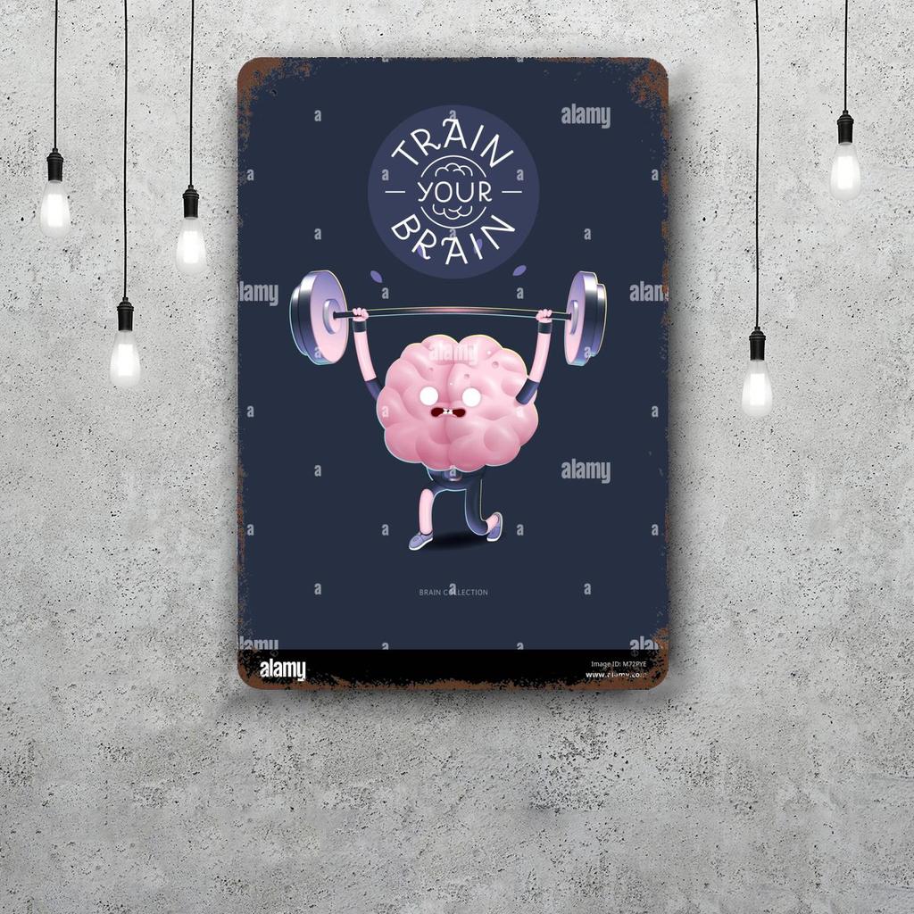 Brain Funny Bar Metal Sign Retro Plaque Vintage Sign Alcohol Drinker Pub Club Man Cave Kitchen Wall Decoration
