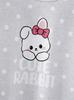 Girls Pajama Set, Cute Rabbit & Polka Dot Short Sleeve Top & Long Pants, Soft Sleepwear for 8-12 Years